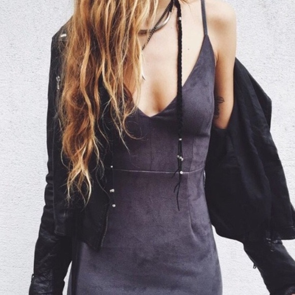 LF Suede Bodycon Dress